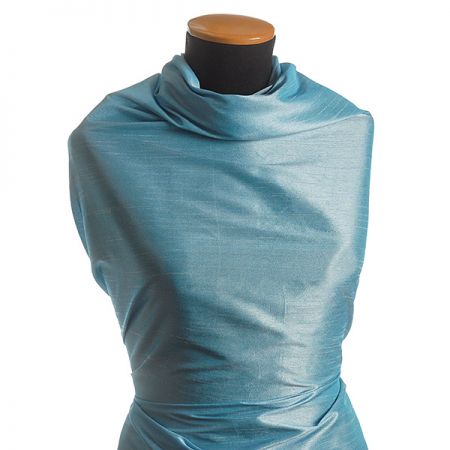 Umělé hedvábí imitace šantung šanžán světle modrý