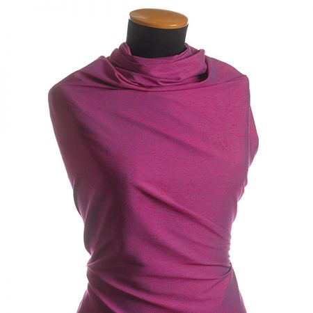 Šantung šanžán jemný růžový/modrý