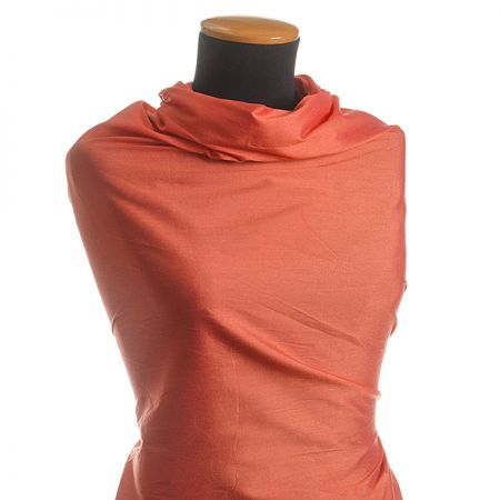 Dupion hedvábný šanžán oranžovofialový