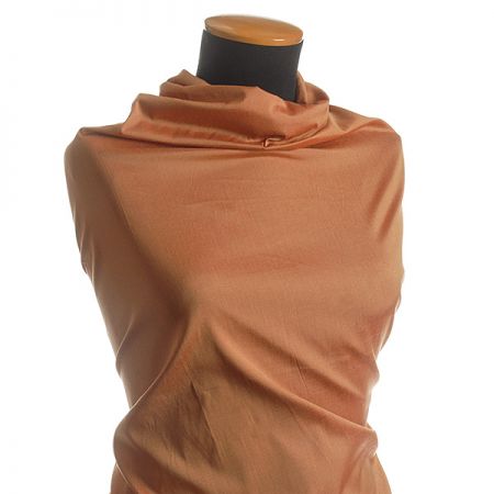 Dupion hedvábný šanžán zlatočervený