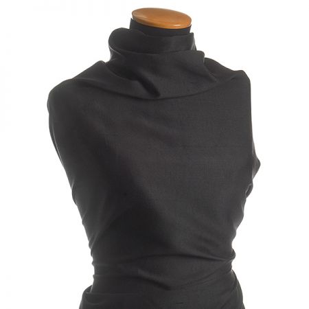 Šantung jednobarevný matný černý