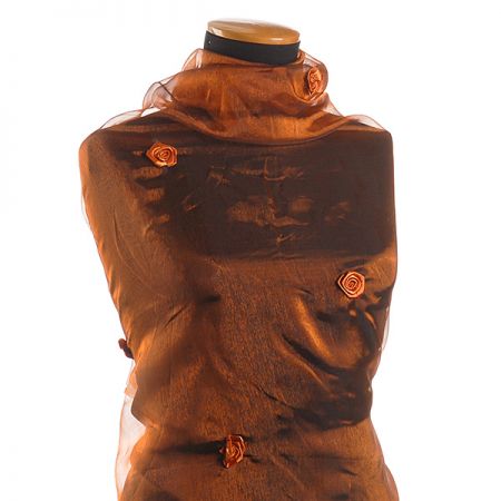 Organza růže skořicová