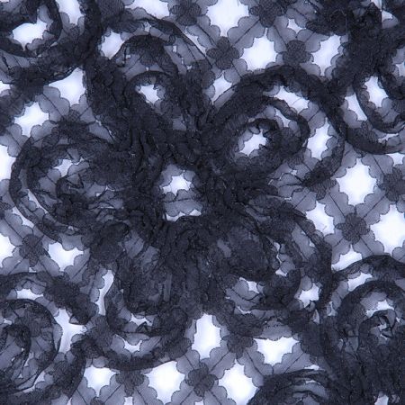 Efektní krajka stužkové aplikace černá