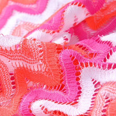 Efektní úplet růžová/oranžová/bílá