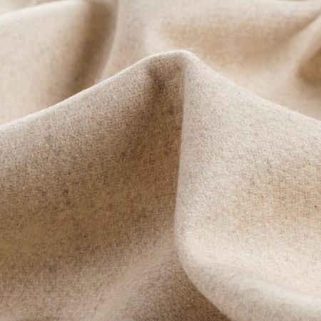 Vlněná kabátová látka smetanový melír oboustranná