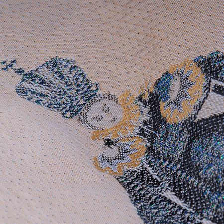 Pražské Jezulátko kupón šedotyrkysová/béžová