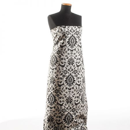 Žakárová látka vzor Tree of Life ptáček/ornament