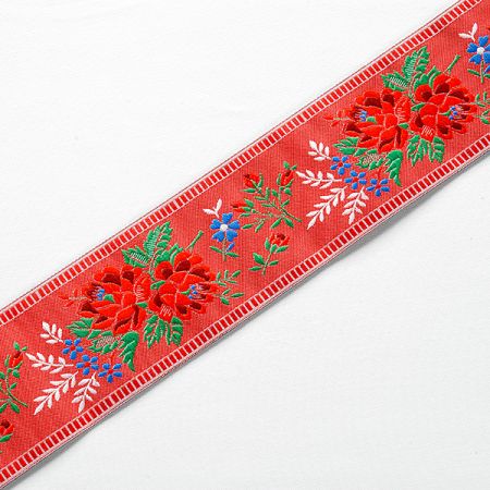 Stuha krojová vyšívaná černá 5cm 