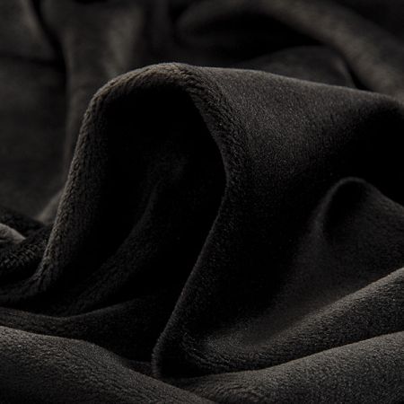 Samet pružný matný černé barvy