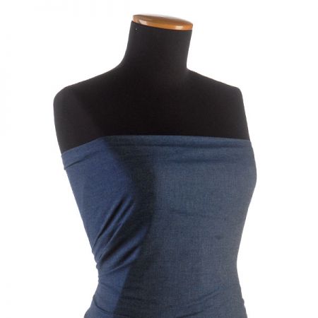 Riflovina imitace košilová látka tm. modrá