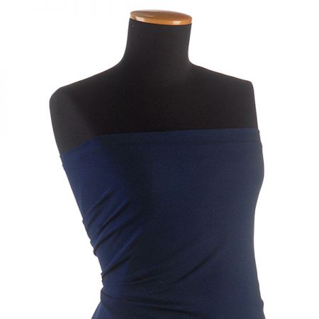 Žoržet šatový oboustranně pružný tm. modrý