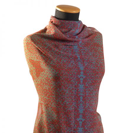 Žoržet jemný grafický design motýlci/květy velký