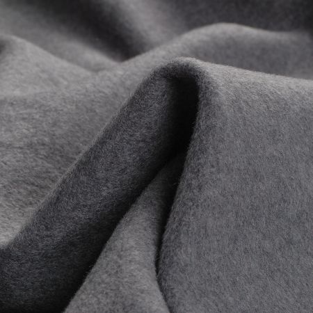 Vlna kašmír směs kabátová látka tm.šedá