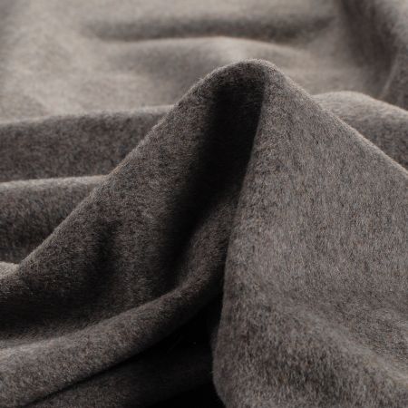 Vlna kašmír směs kabátová látka hnědošedá