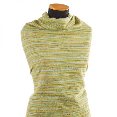 Kostýmová žakárová látka vlna směs pastel zelená