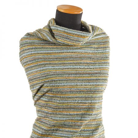 Kostýmová látka buklé vlna směs zelený melír