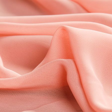 Šifon jednobarevný hladký starorůžový