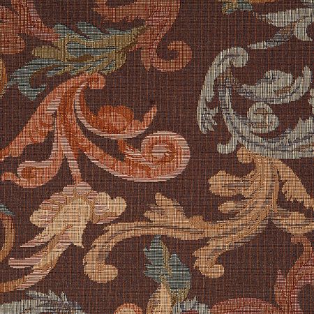 Dekorační látka žakár květy hnědá