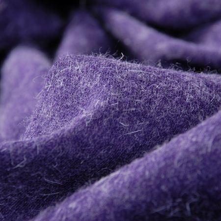 Jarní úplet s moherovým vlasem fialový