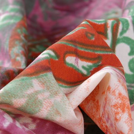 Pružná látka tisk patchworkový motiv