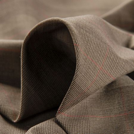 Bavlněná košilová látka šedohnědá