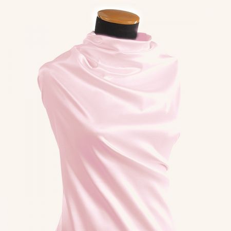 Satén imitace hedvábí pastel růžová