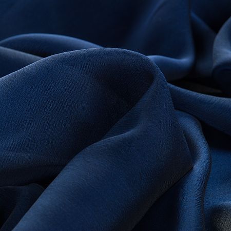 Šifon šanžán modročerný