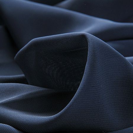 Šifon jednobarevný hladký tmavě modrý