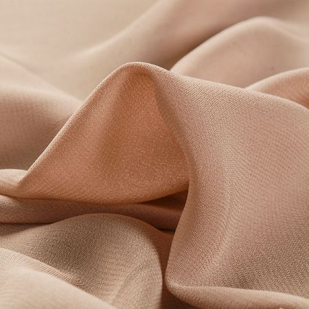 Žoržet jednobarevný hladký béžový viskoza elastan