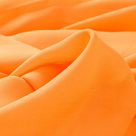 Šifon jednobarevný hladký oranžový