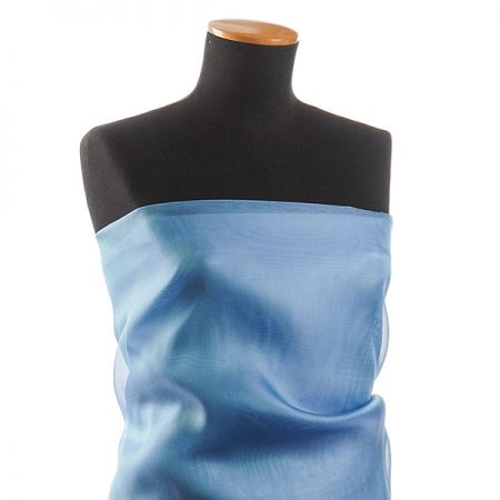 Organza jednobrevná v modré barvě