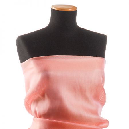 Organza jednobarevná růžovo-zlatá