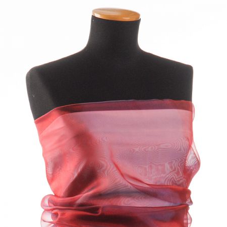 Organza šanžán červenomodrá