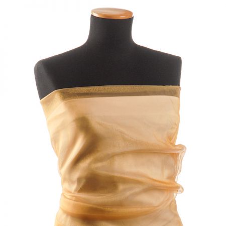 Organza jednobarevná zlatá
