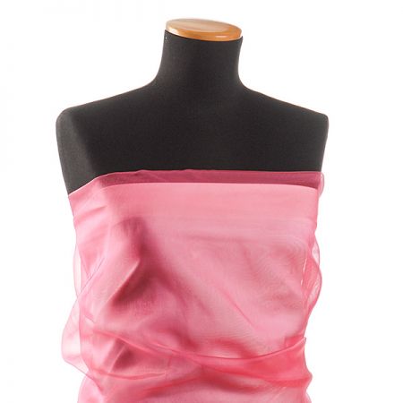 Organza jednobarevná neonově růžová
