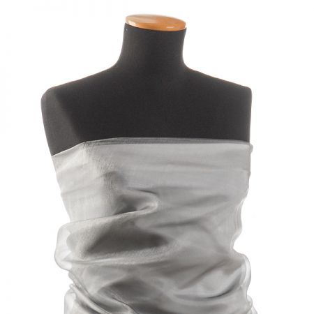 Organza jednobarevná šedá II. jakost