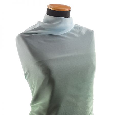 Šifon duhový skořicový/zelený/sv. modrý