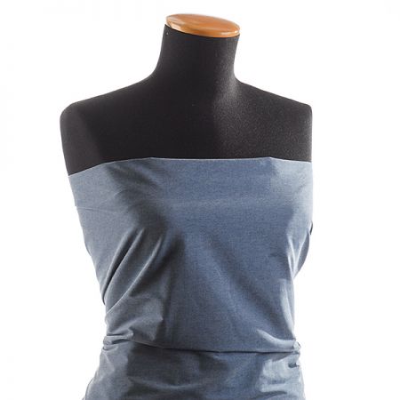 Riflovina košilová pružná střední modrá II.jakost