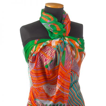 Hedvábný šifon hodiny/klávesy