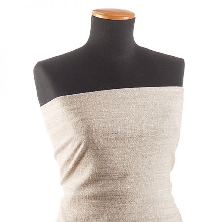 Len viskoza směs design Art Fabrics režný světlý