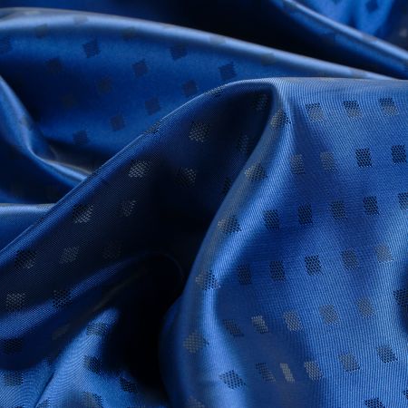 Podšívka žakárová kostky tmavě modrá