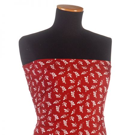 Viskozová látka na šaty motiv kloboučků