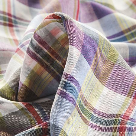 Bavlněná jemná látka vzor kostek oboustranná