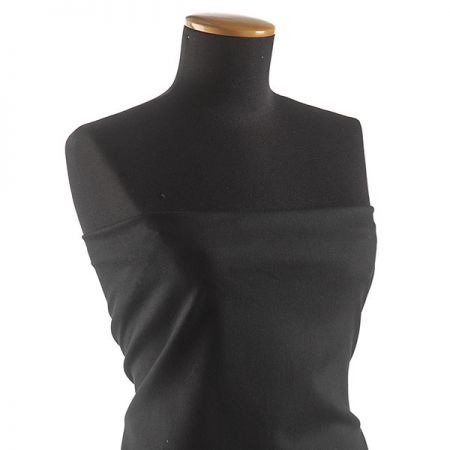 Riflovina bavlněná látka pružná černá