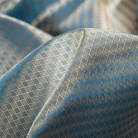 Podšívka žakárová kosočtverce šanžán modrozlatá