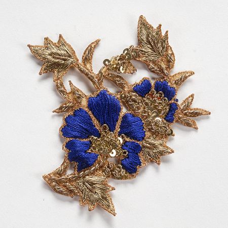 Květinová aplikace malá modrá