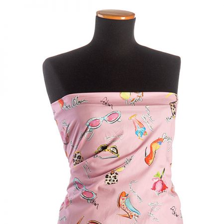 Bavlněné látka vzor sluneční brýle/botičky lodičky