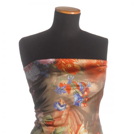 Satén matný hnědý