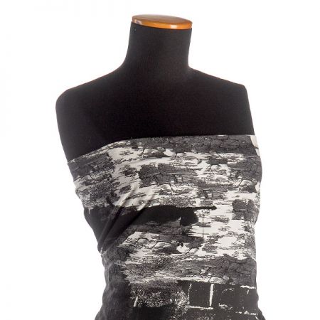 Mikado tkanina hedvábí abstraktní vzor