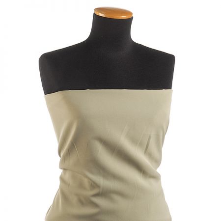 Kostýmová letní látka pastel sv. khaki zelená